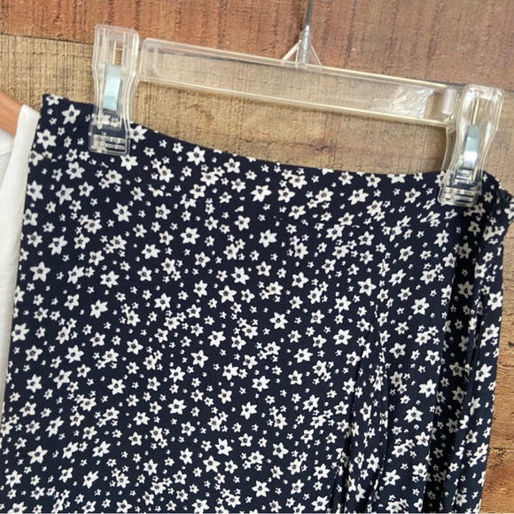 Navy + White Floral Ruffled Maxi Skirt ~ SO CUTE!! - Picture 4 of 9